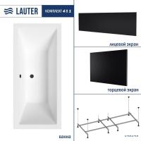 Ванна Lauter Oasis 180 21203080 (с каркасом, лицевым и торцевым экранами черного цвета)