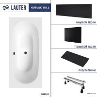 Ванна Lauter Ava 180 21208080 (с ножками, черным подголовником, черным лицевым и торцевым экраном)