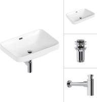 Умывальник Lauter 21441B + клапан 21190CH + сифон 21635CH (хром)