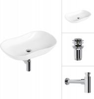 Умывальник Lauter 21570 + клапан 21190CH + сифон 21635CH (хром)