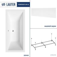 Ванна Lauter Oasis 165 21203065 (с каркасом и белым лицевым экраном)