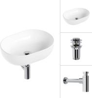 Умывальник Lauter 21836A + клапан 21190CH + сифон 21635CH (хром)