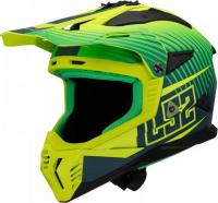 Мотошлем LS2 MX708 Fast II Duck (XL, Green H-V Yellow)