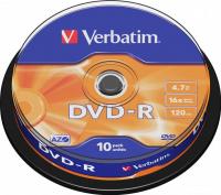 DVD-R диск Verbatim 4.7Gb 16x 43523 (10 шт.)