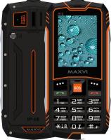 Телефон Maxvi R10 (черный/оранжевый)
