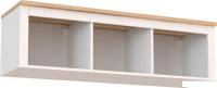 Полка Mio Tesoro Сага навесная 3 секции (белый/ясень)