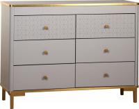Комод Олмеко Антре 65.01 (серый/золото/белый)