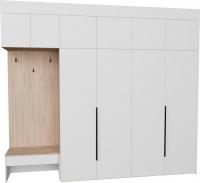 Стенка Рэйгрупп Рэй P245-B10-3-EB В10-3 (дуб элисон/белый премиум)