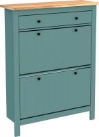 Тумба для обуви Mio Tesoro Сага 92x122 2.08.10.190.16 (темно-бирюзовый/ясень)