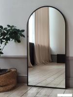 Зеркало с подсветкой  eMZe 50x100 LED.UV.ARC.50.100.СНЕ (черный с УФ-окантовкой и подсветкой)