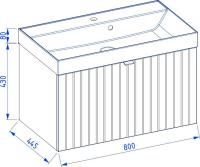 Lauter Тумба под умывальник Melisa 80 (кашемир п/мат/искусственный мрамор)