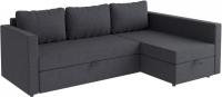 Угловой диван Mio Tesoro Тилаус длинный подлокотник (Dark Grey)