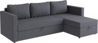 Угловой диван Mio Tesoro Тилаус короткий подлокотник (Dark Grey)