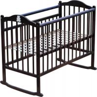 Классическая детская кроватка Мой Малыш 4 (массив берез, темный)