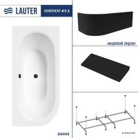 Ванна Lauter Bliss 150 P 21201052P (с каркасом/черный подголовн./черный лицевой экран)