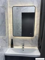 Зеркало с подсветкой  eMZe 60x80 LED.UV.SMART.60.80.CHE.4K (черный с УФ-окантовкой и подсветкой)
