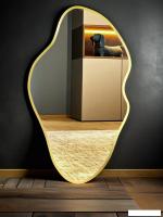 Зеркало с подсветкой  eMZe 45x77 LED.UV.NF.45.77.AUR.SW.4K (золото с УФ-окантовкой и подсветкой)