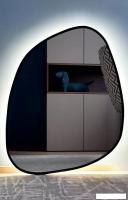 Зеркало с подсветкой  eMZe 64x80 LED.UV.NF.64.80.CHE.4K (черный с УФ-окантовкой и подсветкой)