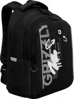 Школьный рюкзак Grizzly RB-452-3f (черный/белый)
