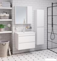 Runo Тумба с умывальником Runo Манхэттен 75 + Оскар 75 (подвесная, белый)