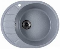 Кухонная мойка Marblan Ovata R (серебристый,с сифоном)