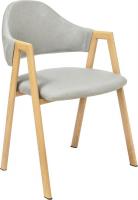 Стул с подлокотниками Mio Tesoro Луна DC-048A (серый/дерево)