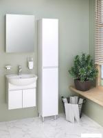 Runo Тумба с умывальником Runo Лада 50 + Уют 50 (подвесная, белый)