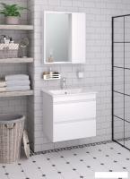 Runo Тумба с умывальником Runo Манхэттен 65 + Оскар 65 (подвесная, белый)