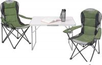 Стол со стульями Sundays ZC-CT004/ZC-CC102 (серый/зеленый)