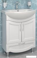 Runo Тумба с умывальником Runo Неаполь 65 + Элеганс 65 (напольная, белый)