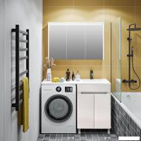 Runo Тумба с умывальником Runo Парма 60 + Гамма 120 лайт с левым крылом (напольная)