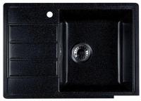 Кухонная мойка Marblan Recta R (черный, с сифоном)
