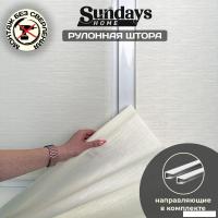 Рулонные шторы Sundays Home Форест 61х160 с 2-мя направляющими LM-15 150см (белый)