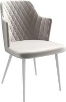 Стул с подлокотниками Мамадома Freddy (d08 Platinum Lux/белый)