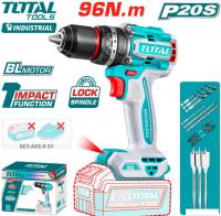 Ударная дрель-шуруповерт Total TIDLI209681 (без АКБ)