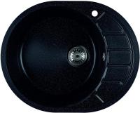 Кухонная мойка Marblan Ovata L (черный,с сифоном)