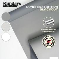 Рулонные шторы Sundays Home Оливия 67х160 с 2-мя направляющими LM-15 150см (серый)
