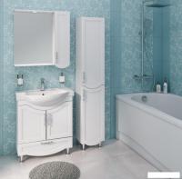 Runo Тумба с умывальником Runo Неаполь 75 + Элеганс 75 (напольная, белый)