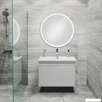 Runo Тумба с умывальником Runo Модена 75 + Оскар 75 (подвесная, белый)