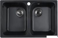 Кухонная мойка Marblan Duas (оникс,с сифоном)