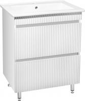 Runo Тумба с умывальником Runo Модена 75 + Оскар 75 (напольная, белый)