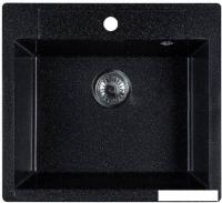 Кухонная мойка Marblan Cubi (черный, с сифоном)