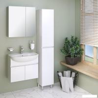 Runo Тумба с умывальником Runo Лада 60 + Уют 60 (подвесная, белый)