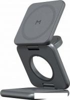 Беспроводное зарядное Magssory Fold Pro 3 в 1 WCH063 (темно-серый)