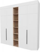 Шкаф распашной Рэйгрупп Рэй S245-В11-2-EBЕ В11-2 (дуб элисон/белый премиум)