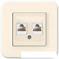 Розетка компьютерная Gunsan 01281200-159391 (кремовый)