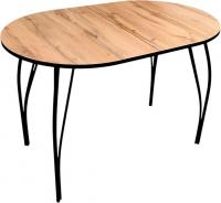 Кухонный стол Arvento Флок 2 раздвижной овал 110-140х70 (дуб вотан)