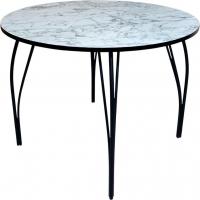 Кухонный стол Arvento Флок круглый D900 (мрамор каррара)