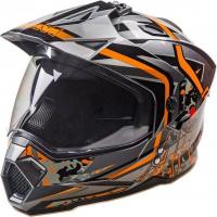 Мотошлем AIM JK802S 802-023-XS (XS, оранжевый/серый/черный)