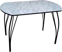 Кухонный стол Arvento Флок 3 раздвижной 110-140х70 (мрамор каррара)
